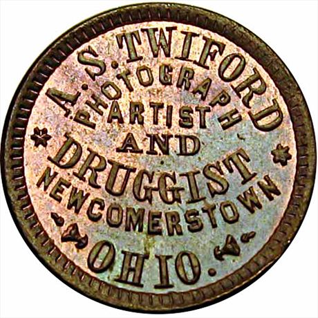 328  -  OH610A-1a  R4  MS62 Photographer Newcomerstown Ohio Civil War Token