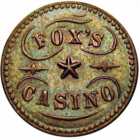 378  -  PA750Ja-1a  R5  AU Casino Philadelphia Pennsylvania Civil War Token