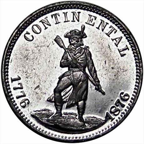 691  -  MILLER NY  203    MS63 Continental Soldier New York Merchant Token