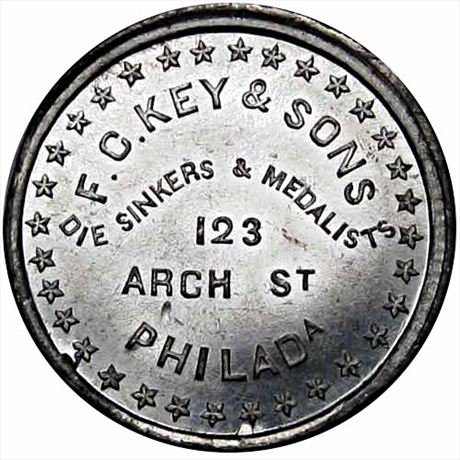 706  -  MILLER NY  328    MS64 Coin Dealer New York Merchant Token