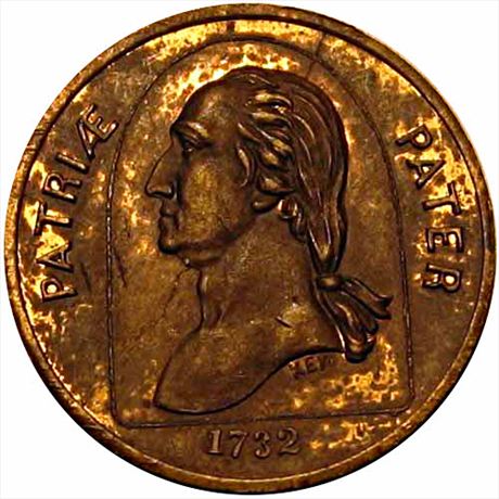 703  -  MILLER NY  306    AU+ Coin Dealer New York Merchant Token