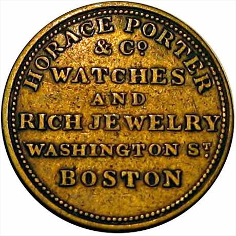656  -  MILLER MA  84    FINE+ Early Bost Massachusetts Merchant Token