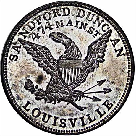 632  -  MILLER KY  8    MS63 Louisville Kentucky Merchant Token