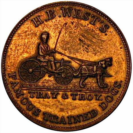808  -  MILLER NY  948A    AU+ Trained Dogs New York Merchant Token