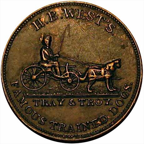 810  -  MILLER NY  951G    AU Rare Mule Trained Dogs New York Merchant Token