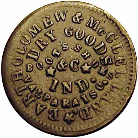 190  -  IN915A-1a  R7  EF Valparaiso Indiana Civil War token