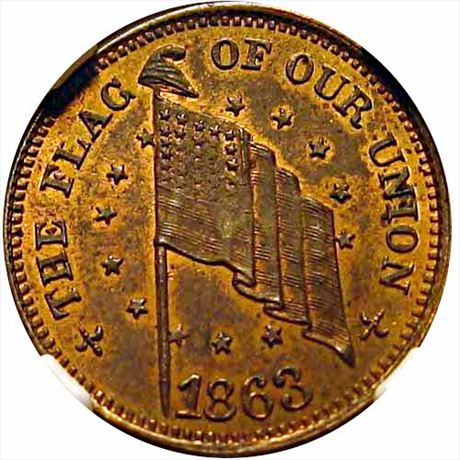79  -  212/415 a  R2 NGC MS63  Patriotic Civil War token