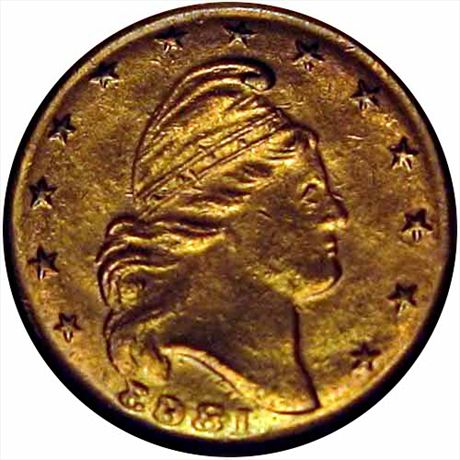14  -   22/ 22 a  R9  AU+ Brockage Mint Error Patriotic Civil War token
