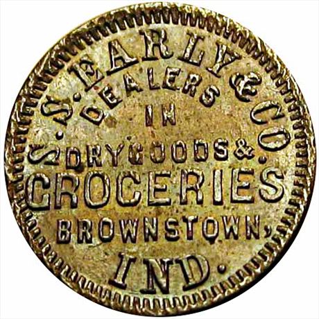 144  -  IN150A-1a  R6  MS63 Brownstown Indiana Civil War token