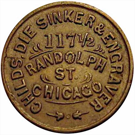 122  -  IL150 J- 3a  R3  EF+ Chicago Illinois Civil War token