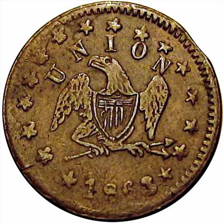 60  -  155/400 a  R4  AU  Patriotic Civil War token