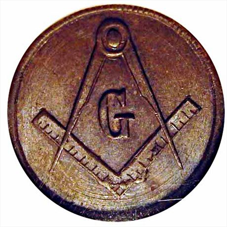91  -  252/432 a  R8 NGC MS65 Masonic Patriotic Civil War token