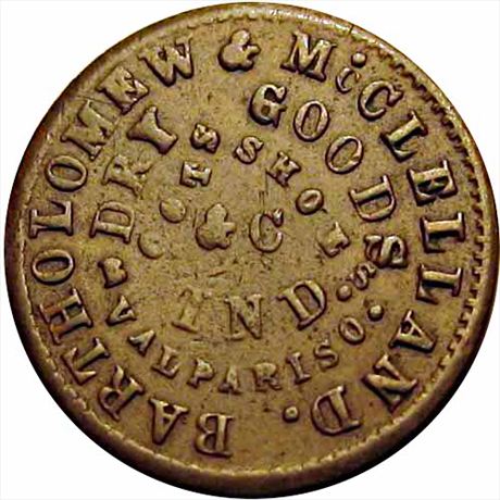 191  -  IN915A-2a  R5  EF Valparaiso Indiana Civil War token