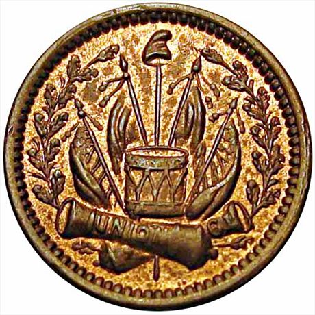 97  -  337/350 d  R7  MS63 Copper Nickel Patriotic Civil War token