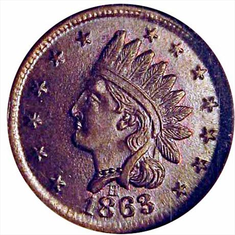 28  -   87/356 a  R1 NGC MS64  Patriotic Civil War token