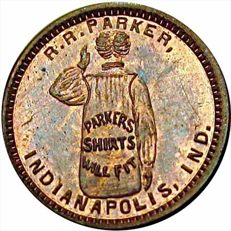 161  -  IN460N-1a  R5  MS63 Indianapolis Indiana Civil War token