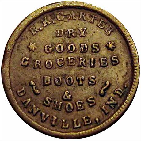 149  -  IN230A-1a  R8  VF+ Danville Indiana Civil War token