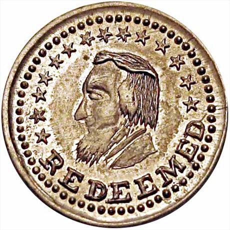51  -  134/283 j  R8  MS64 Lincoln Redeemed Patriotic Civil War token