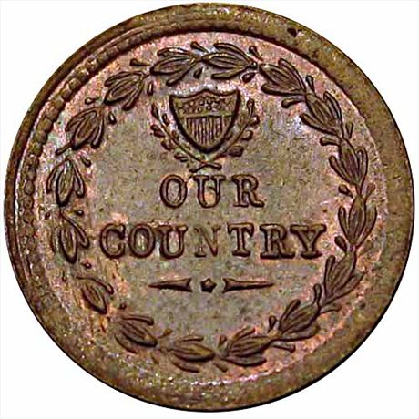 68  -  175/232 a  R5  MS63  Patriotic Civil War token