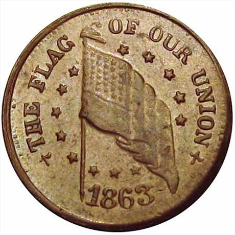 7  -    9/211 a  R6  AU+  Patriotic Civil War token