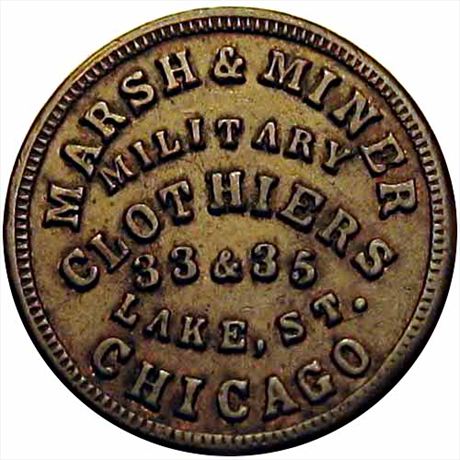 128  -  IL150AK-2a  R4  EF Chicago Illinois Civil War token