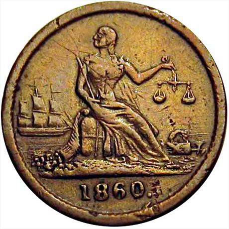 121  -  IL150 I-4a  R3  VF Chicago Illinois Civil War token