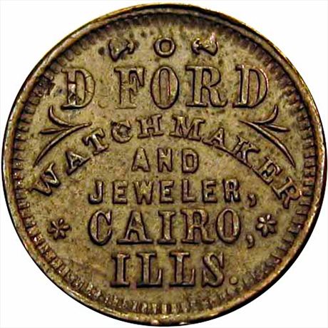 119  -  IL 95B-1a  R6  EF Cairo Illinois Civil War token