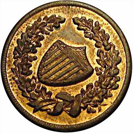 185  -  IN740B-5a  R4  MS64 Peru Indiana Civil War token