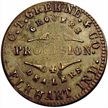 151  -  IN260C-1a  R8  EF Elkhart Indiana Civil War token