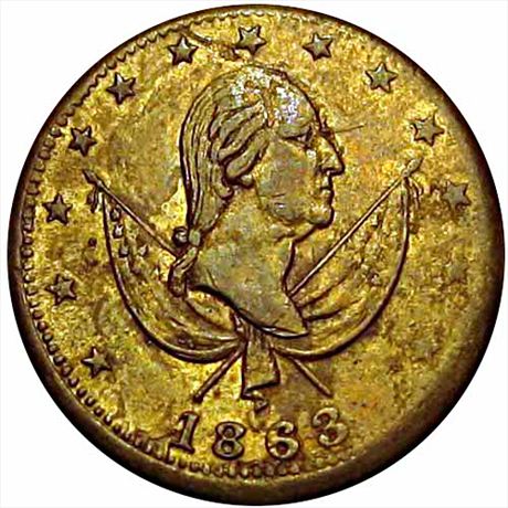 34  -  117/420 b  R4  EF+  Patriotic Civil War token