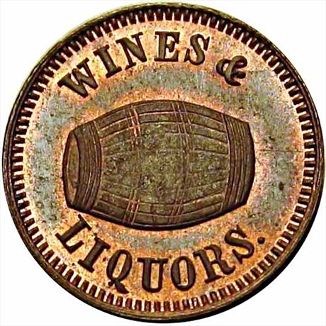 166  -  IN500O-1a  R4  MS64 Kendallville Indiana Civil War token