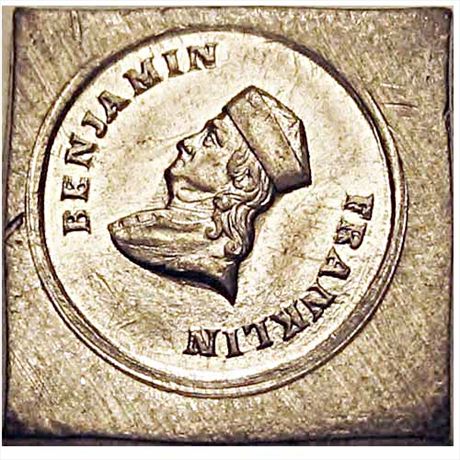 58  -  153/519B e  R9  MS63 Franklin Die Trial Patriotic Civil War token