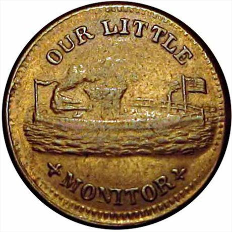 8  -    9/238 a  R8  AU Our Little Monitor Patriotic Civil War token