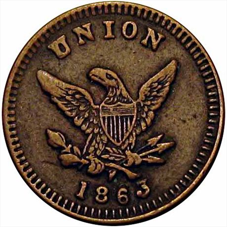 94  -  276/278 a  R6  VF+  Patriotic Civil War token