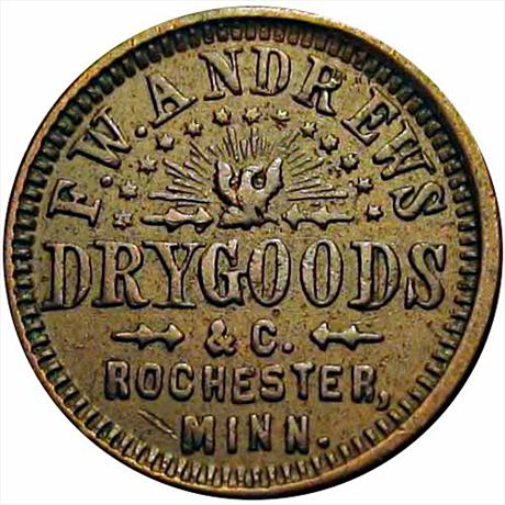 301  -  MN720A-3a  R7  EF Rochester Minnesota Civil War token