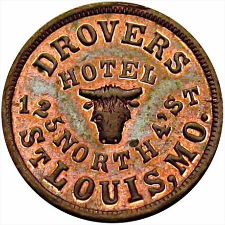 302  -  MO910A-6a  R8  MS63 St. Louis Missouri Civil War token