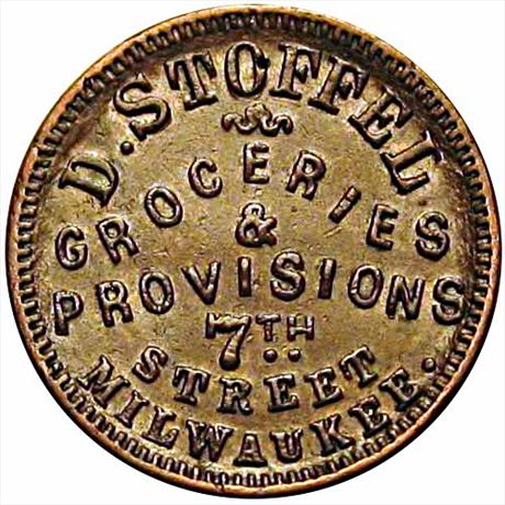 485  -  WI510AM-1a  R1  AU Milwaukee Wisconsin Civil War token