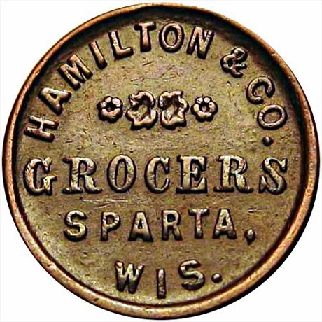 504  -  WI830A-1a  R5  VF Sparta Wisconsin Civil War token
