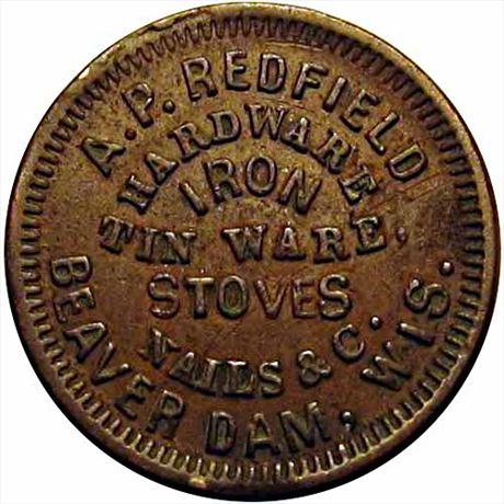451  -  WI 55B-1a  R5  AU Deaver Dam Wisconsin Civil War token