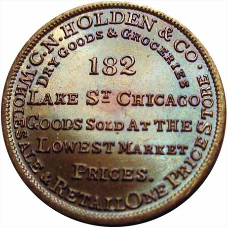 648  -  MILLER IL 15    MS65 Chicago Illinois Merchant Token