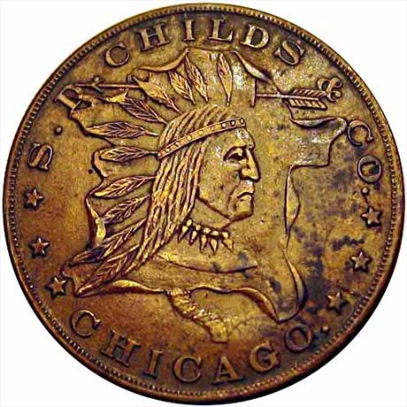 655  -  RULAU IL-Ch  15    EF Childs Chicago Illinois Merchant Token