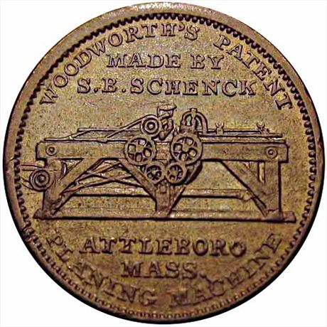 615  -  LOW 326 / HT-160  R2  EF+ Attleboro Massachusetts Hard Times token