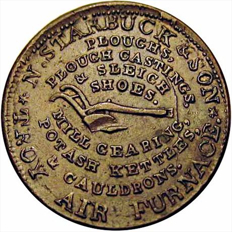 604  -  LOW 284 / HT-368  R2  EF+ Troy New York Hard Times token