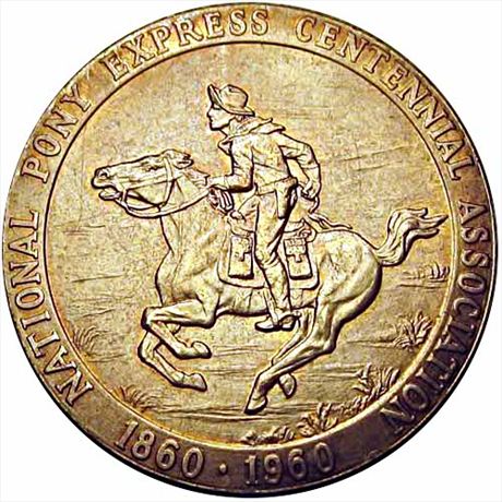 955  -  HK-582  R2  MS64 1960 Pony Express Silver So-Called Dollar