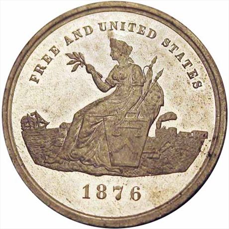 928  -  HK-059  R6  MS62 1876 US Centennial So-Called Dollar