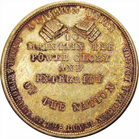 959  -  HK-874  R6  MS64 1861 Silver Anti-Confederate So-Called Dollar