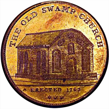 991  -  Sage's Historical Tokens No. 13 Copper Reeded edge    MS64