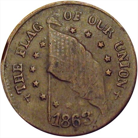 8  -    9/211 a  R6  VF+  Patriotic Civil War token