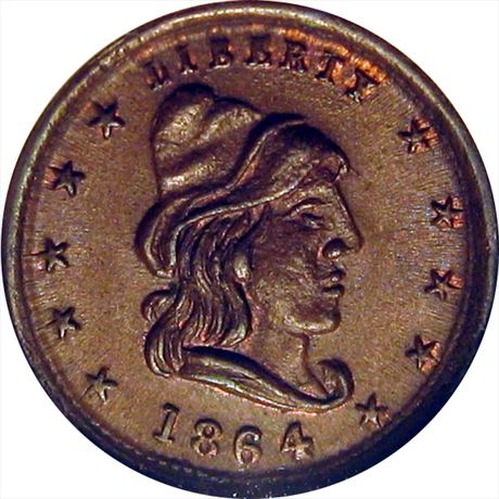 20  -   46/339 a  R1 NGC MS66  Patriotic Civil War token
