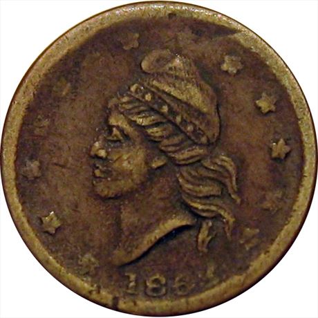 7  -    7B/313 a  R10  VF  Patriotic Civil War token